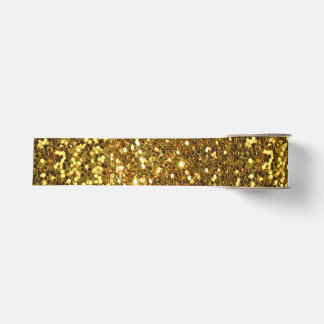 Glitter Sparkle Gold Faux Sequin Grosgrain Ribbon
