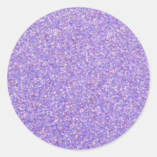 Glitter Sparkle Purple Classic Round Sticker