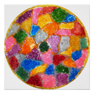 Glitter Stained Glass Perfect Poster