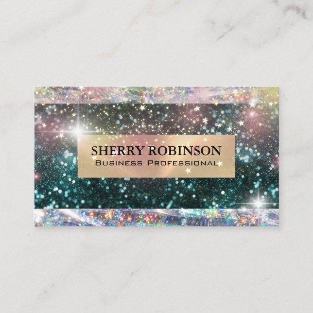 Glitter | Star Dust | Shimmer Business Card (Front)