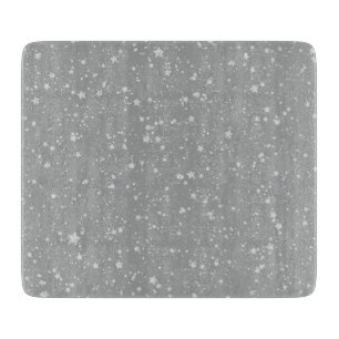Glitter Stars4 - Silver Cutting Board
