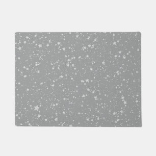 Glitter Stars4 - Silver Doormat
