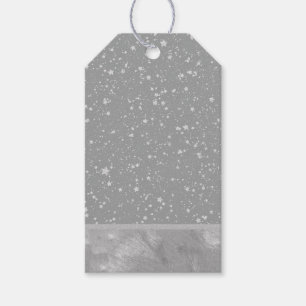 Glitter Stars4 - Silver Gift Tags