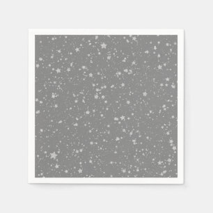 Glitter Stars4 - Silver Napkin