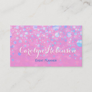 Glitter Stars in Pink and Blue Business Card