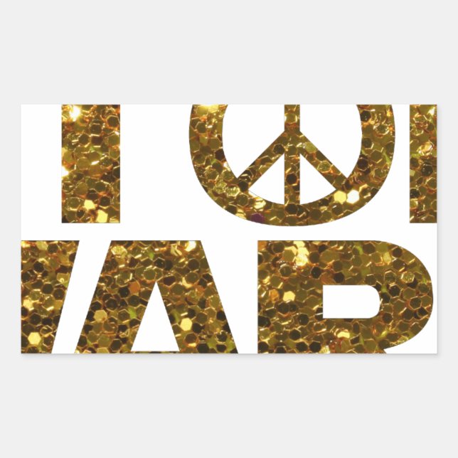 glitter stop wars rectangular sticker (Front)