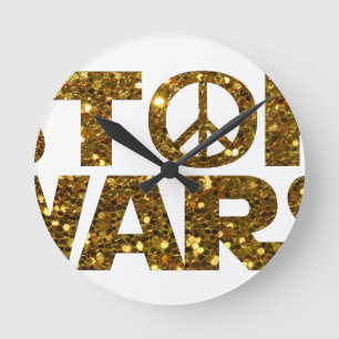 glitter stop wars round clock