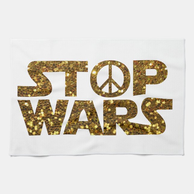 glitter stop wars tea towel (Horizontal)