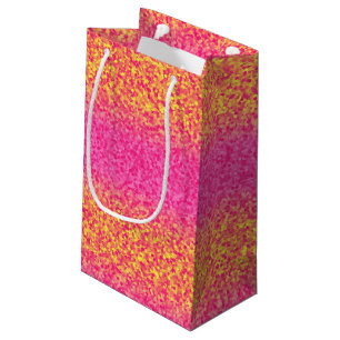 Glitter Stripes,Pink-Yellow-GIFT BAG s