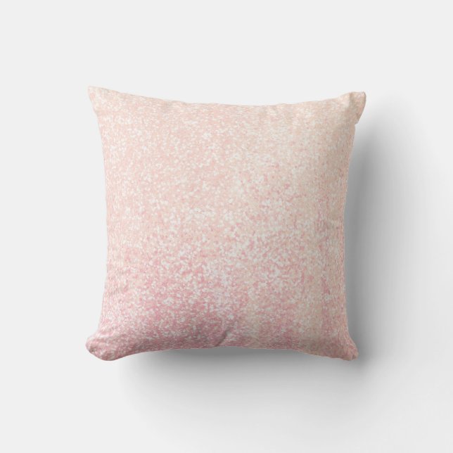 Glitter Stylish Powder Pink sequin blush pink Cushion (Front)