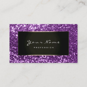 Glitter Stylist Fashion Blogger Violet Framed Business Card