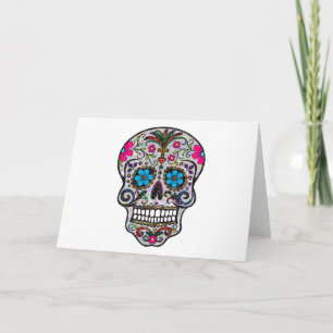 glitter Sugar Skull Card