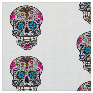 glitter Sugar Skull fabric