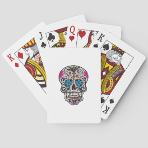 glitter Sugar Skull Playing Cards
