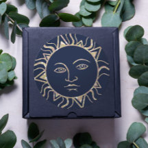 Glitter Sun Magic Navy Blue Cool Vintage Celestial