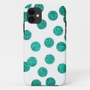 Glitter Teal iPhone Case