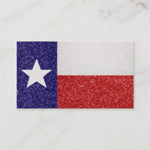 Glitter Texas flag customisable business cards