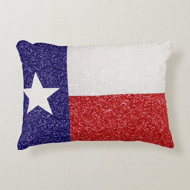 Glitter Texas flag pillow (Front)