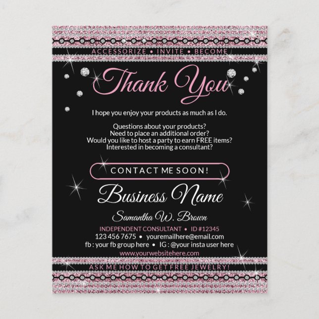 Glitter Thank You Flyer (Front)