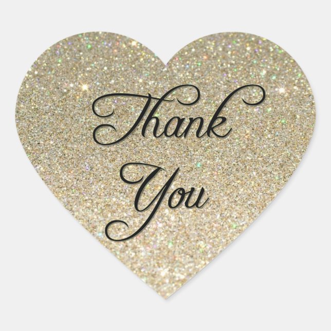 Glitter Thank You Sticker (Front)