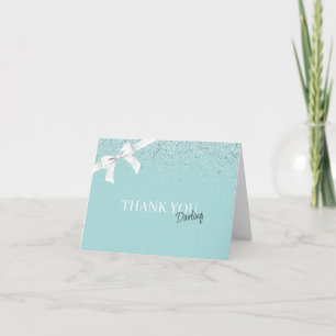 Glitter Tiffany Thank You Card