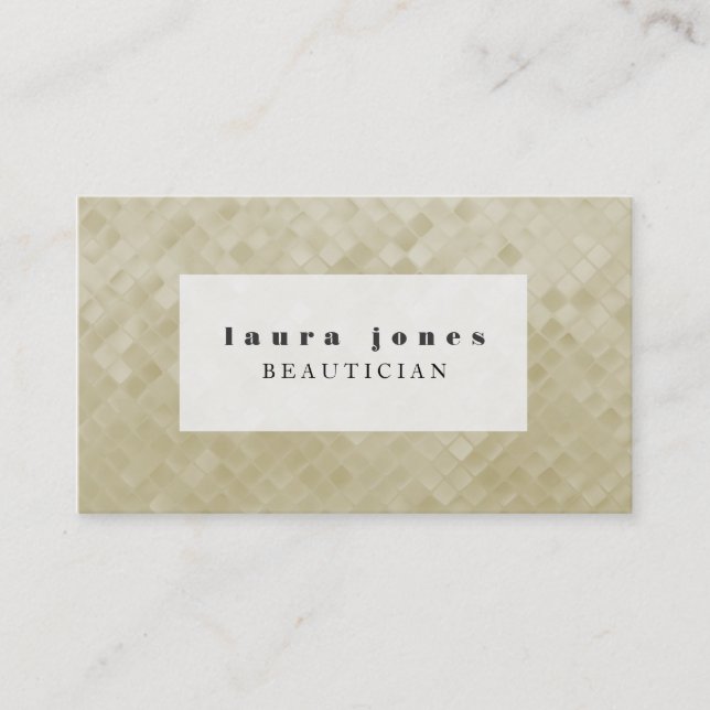 Glitter Tiles Hair Stylist Fashion Template Business Card (Front)