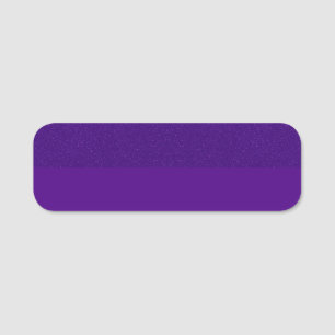 Glitter Top & Matte Bottom Purple Name Tag Custom
