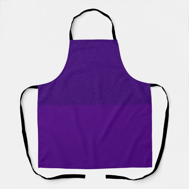 Glitter Top Purple Colour Block Apron – Customise (Front)