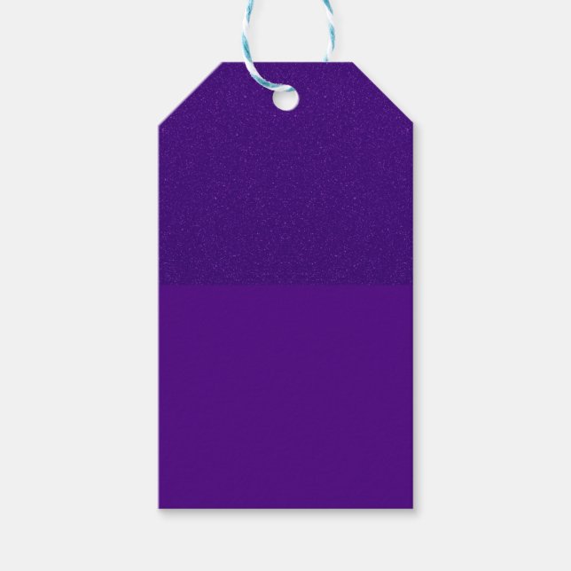 Glitter Top Purple Gift Tag – Customisable (Front)