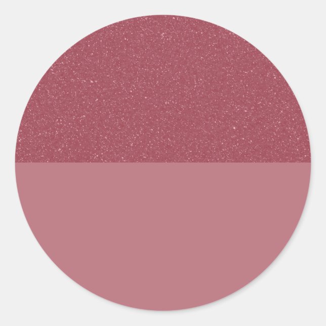 Glitter Top Rose Gold Round Sticker – Customisable (Front)