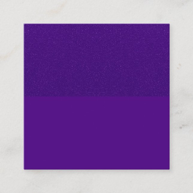 Glitter‑Top Royal Purple Square Card – Customise (Front)