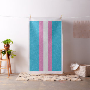 Glitter Transgender Pride Flag Fabric