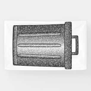 Glitter Trash Can Banner