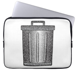 Glitter Trash Can Laptop Sleeve