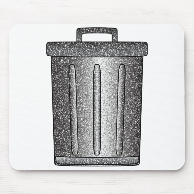 Glitter Trash Can Mouse Mat (Front)