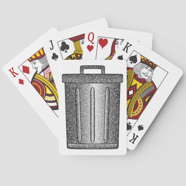 Glitter Trash Can Playing Cards (Back)