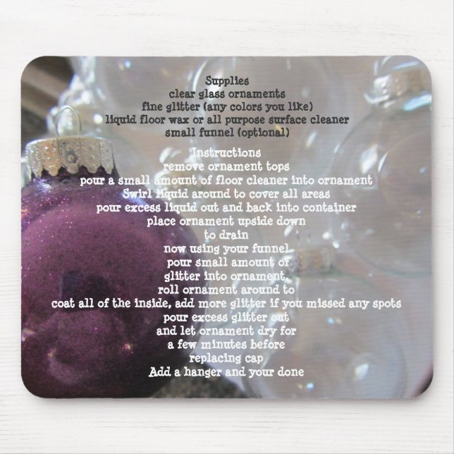 Glitter Tree Decorations Mouse Mat (Front)