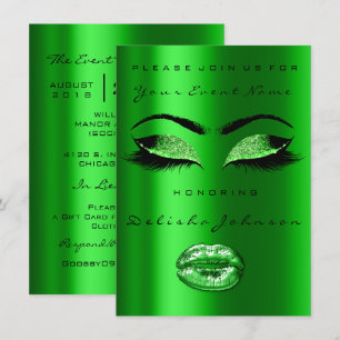 Glitter Tropical Mermaid Bridal Shower Sweet 16th Invitation