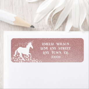 Glitter Unicorn and Stars   Pink Label