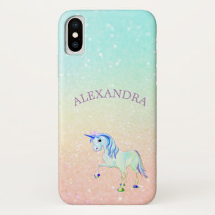 Glitter Unicorn Magical Cute Personal iPhone X Case