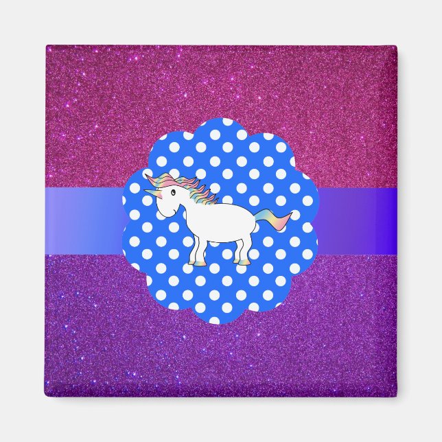 Glitter unicorn magnet (Front)