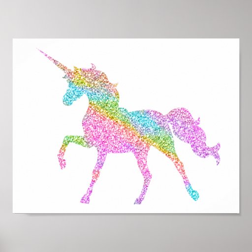 Glitter Unicorn Poster