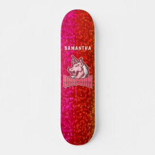 Glitter Unicorn  Skateboard