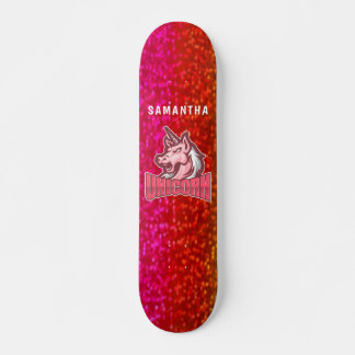 Glitter Unicorn  Skateboard
