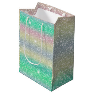Glitter Unicorn Texture Medium Gift Bag