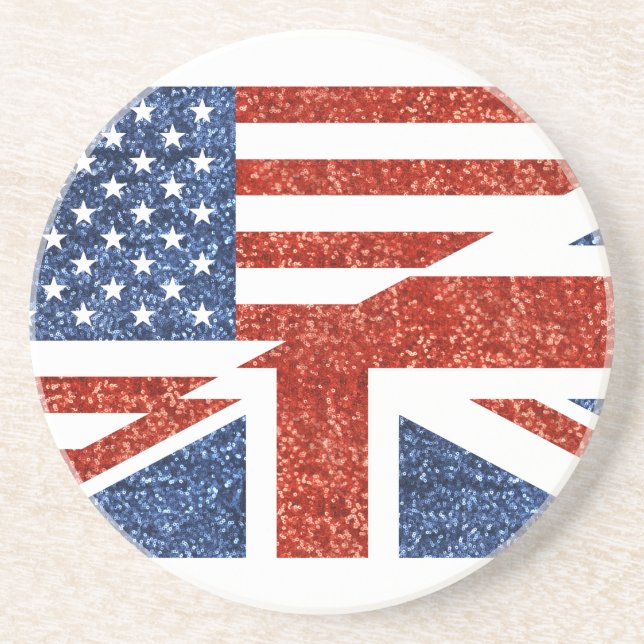 glitter usa uk coaster (Front)