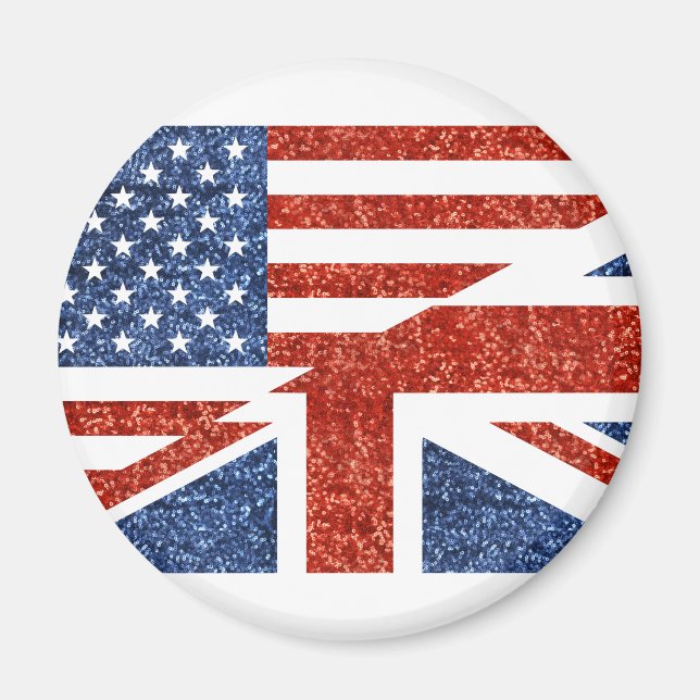glitter usa uk magnet (Front)