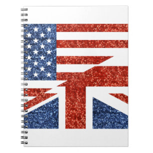 glitter usa uk notebook