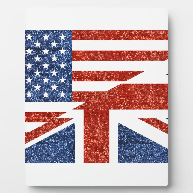 glitter usa uk plaque (Front)