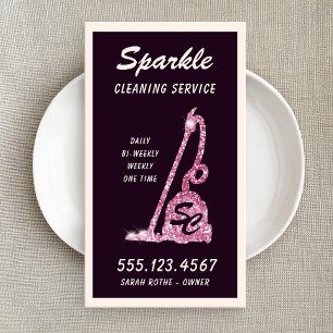 Glitter Vacuum Cleaner, Cleaning Service Calling Card